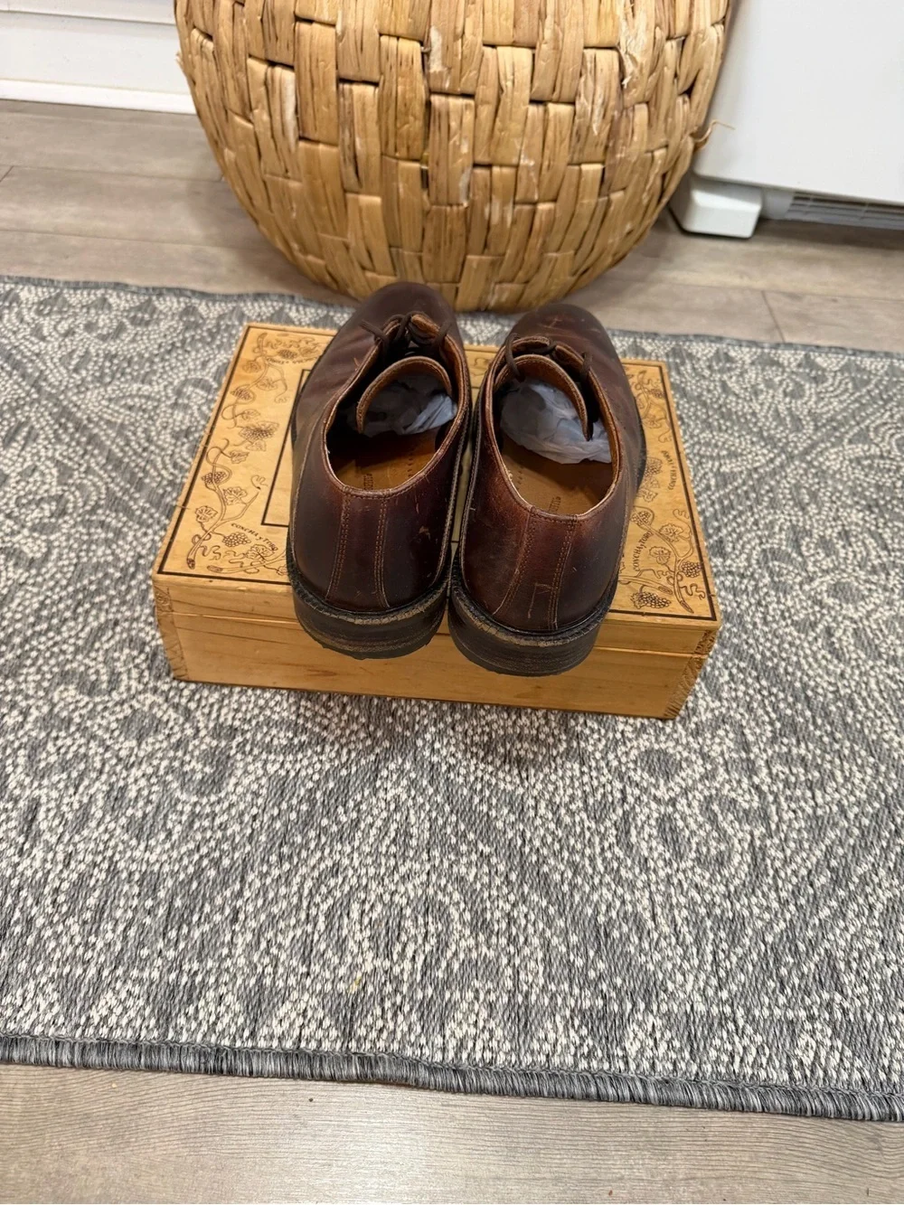 Johnston & Murphy Men’s Brown Leather Derby Oxfords Dress Shoes Size 10.5